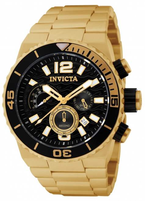 Invicta Men's 1343 Pro Diver Quartz Chronograph Black Dial Watch