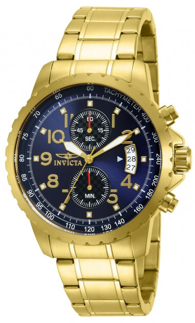 Invicta Men's 13785 Specialty Quartz Chronograph Blue Dial Watch
