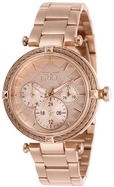 Invicta Lady 28961 Bolt Quartz 3 Hand Rose Gold Dial Watch