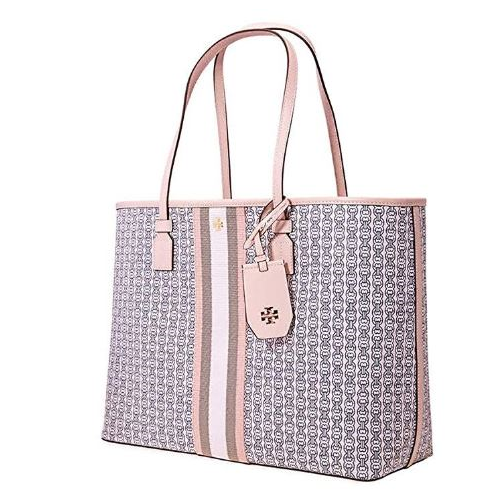 Tory Burch Gemini Link Canvas Tote in Pink Coastal 53303-685