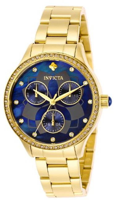 Invicta Lady 29095 Angel Quartz 3 Hand Blue Dial Watch