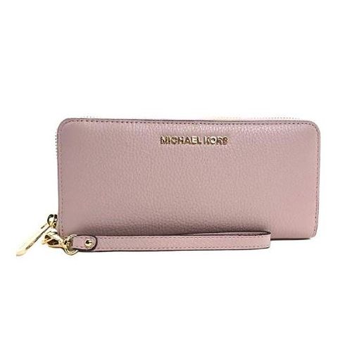 Michael Kors Jet Set Travel Continental Zip Around Leather Wallet Wristlet (Blossom) 35T7GTVE7L-656