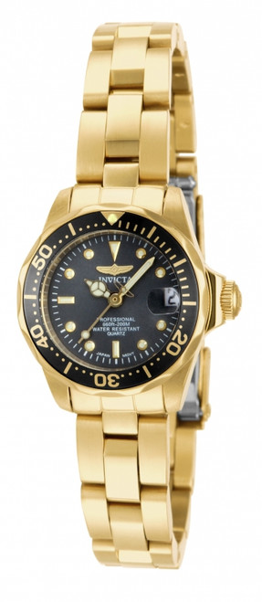 Invicta Women's 14986 Pro Diver Quartz 3 Hand Charcoal Dial Watch