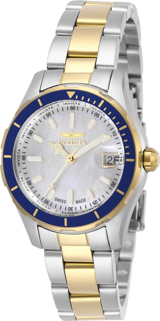 Invicta Women's 28648 Pro Diver Quartz 3 Hand White Dial Watch