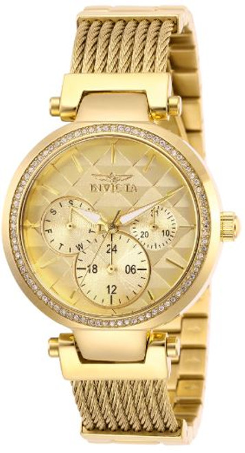 Invicta Women's 28918 Angel Quartz Chronograph Gold Dial Watch