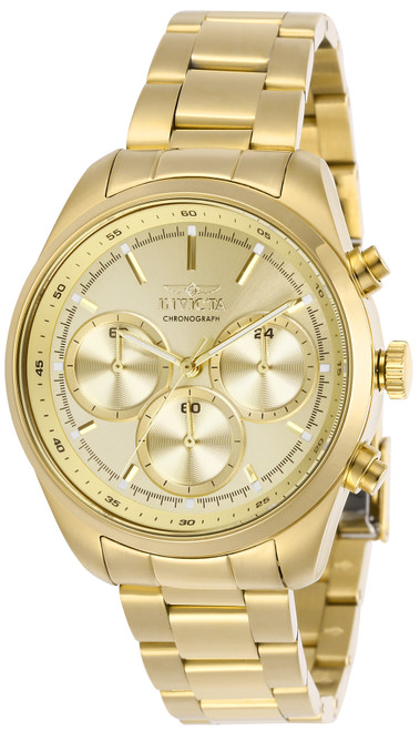 Invicta Women's Specialty 29267 Quartz Chronograph Gold Dial Watch