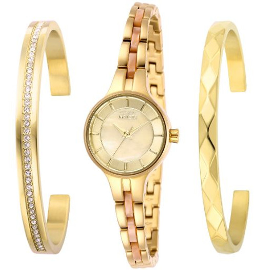 Invicta Women's 29278 Angel Quartz 3 Hand Gold Dial Watch