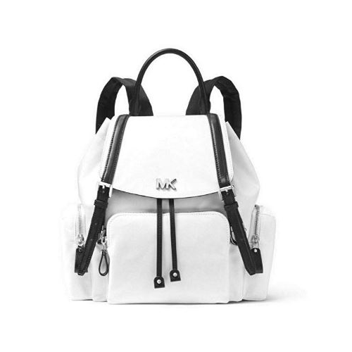 MICHAEL Michael Kors Beacon Medium Nylon Backpack in Optic White/Black 3T8SOXB2C-opticwhte/blk