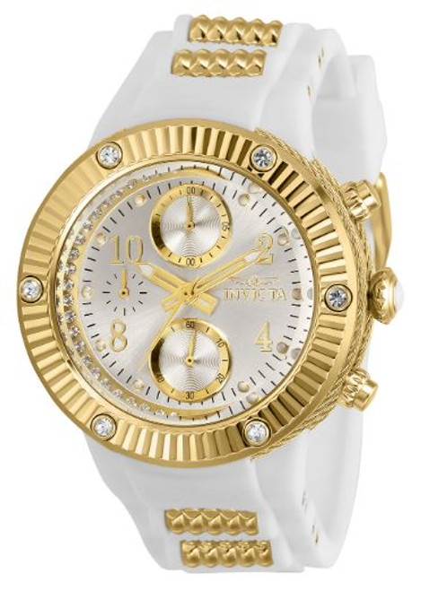 Invicta Women's 29500 Angel Quartz 3 Hand Silver Dial Watch