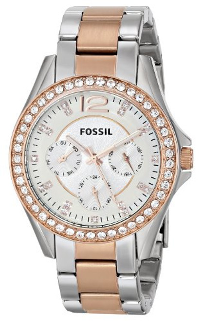 Fossil Women's ES2787 Riley Analog Display Analog Quartz Gold Watch [Watch] F...