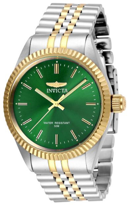 Invicta Men's 29379 Specialty Quartz 3 Hand Green Dial Watch