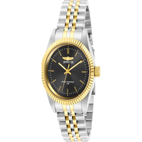 Invicta Lady 29400 Specialty Quartz 3 Hand Charcoal Dial Watch