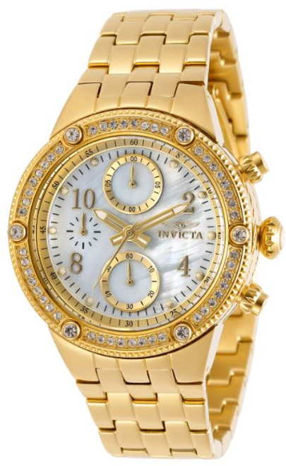 Invicta Women's 29525 Angel Quartz 3 Hand White Dial Watch