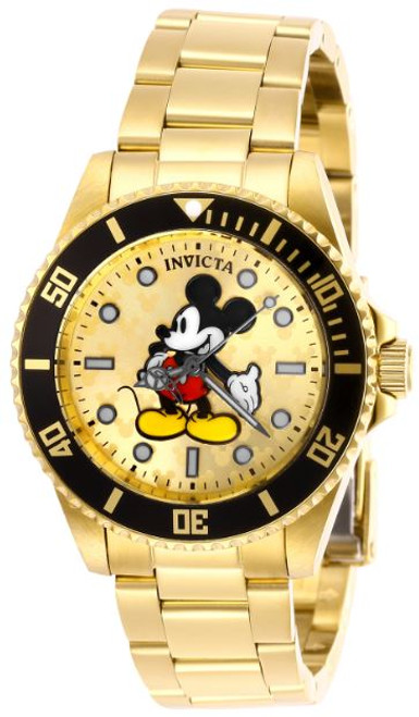 Invicta Women's 29673 Disney Quartz 3 Hand Gold Dial Watch