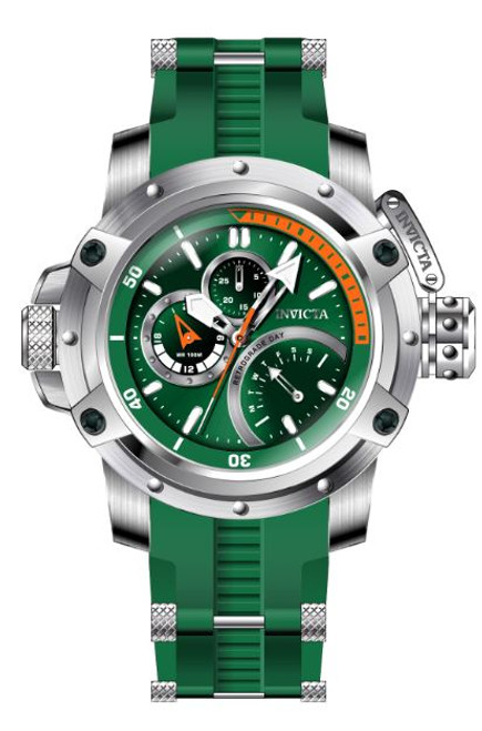 Invicta Men's 30386 Coalition Forces Quartz Multifunction Orange, Green Dial Watch