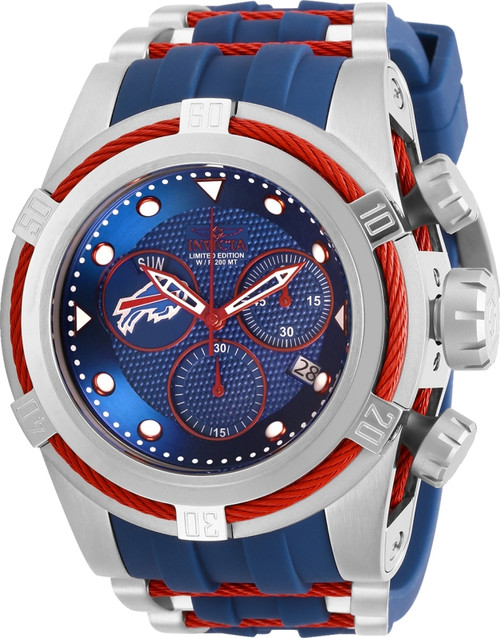 Invicta Men's 30226 NFL Buffalo Bills Quartz Chronograph Blue Dial Watch