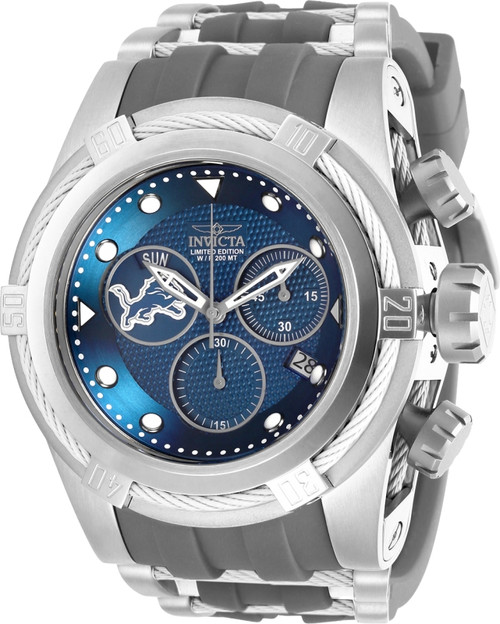 Invicta Men's 30233 NFL Detroit Lions Quartz Chronograph Blue Dial Watch
