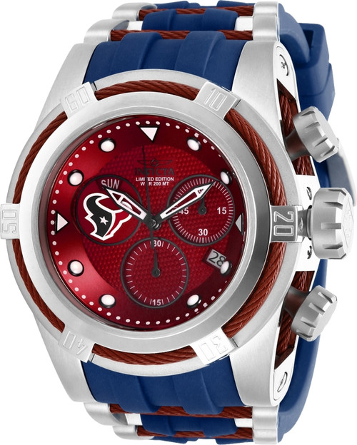 Invicta Men's 30235 NFL Houston Texans Quartz Chronograph Red Dial Watch