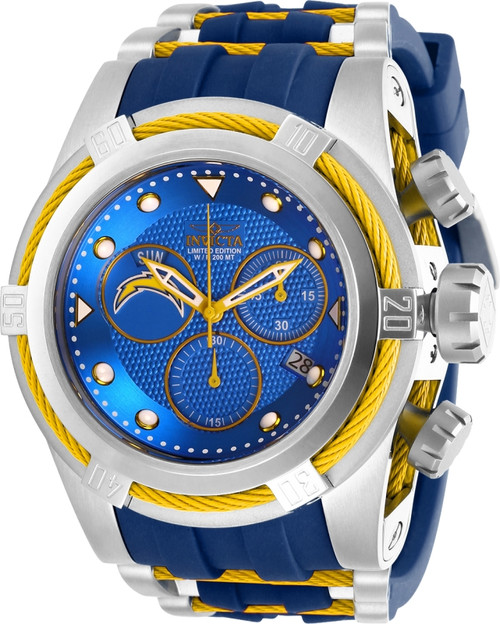 Invicta Men's 30239 NFL Los Angeles Chargers Quartz Chronograph Blue Dial Watch