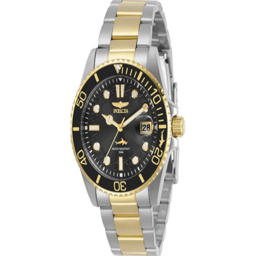 Invicta Women's 30483 Pro Diver Quartz 3 Hand Black Dial Watch