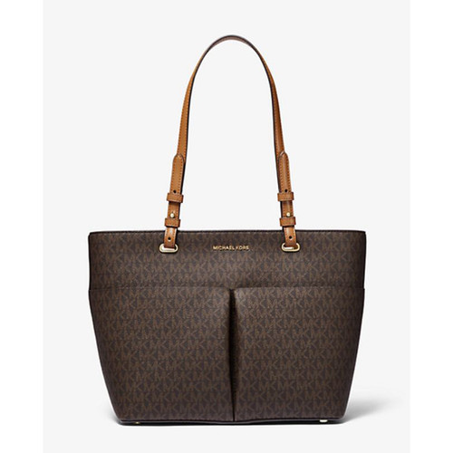MICHAEL Michael Kors Bedford Medium Top Zip Pocket Tote Brown/Acorn One Size 30T9GBFT2B-252