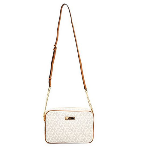 Michael Kors Women's Jet Set Crossbody Leather Bag, Beige, Large 32S7GJSC7B-150