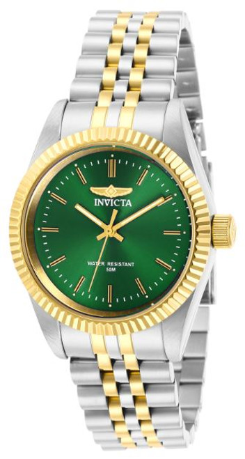 Invicta Lady 29402 Specialty Quartz 3 Hand Green Dial Watch
