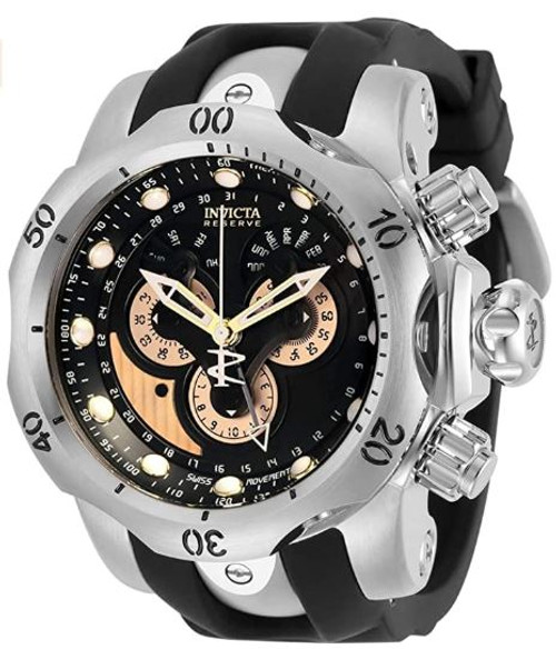 Invicta Men's 32096 Reserve Quartz Chronograph Black, Rose Gold Dial Watch