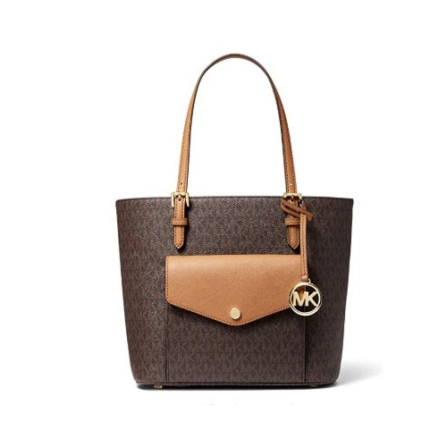 Michael Kors Jet Set Medium Multifunction Logo Pocket Tote - Brown/Acorn 30S0GTTT6B-847