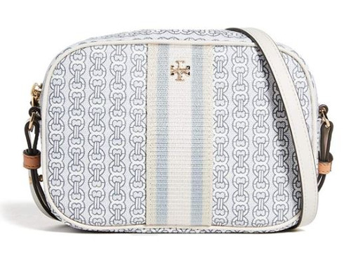 Tory Burch Women's Gemini Link Canvas Mini Bag, New Ivory, Off White, Print, One Size 57743-058