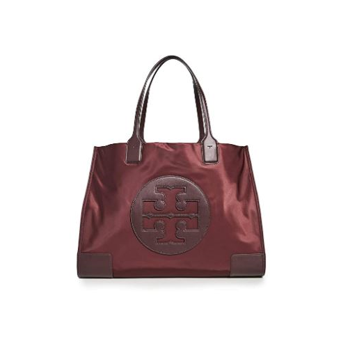 Tory Burch Women's Ella Tote, Port, Red, Graphic, One Size 55228-616