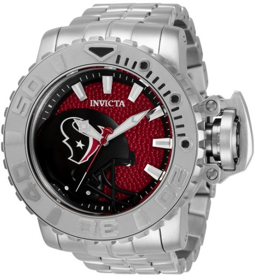 Invicta Men's 33008 NFL Houston Texans Automatic 3 Hand Red Dial Watch