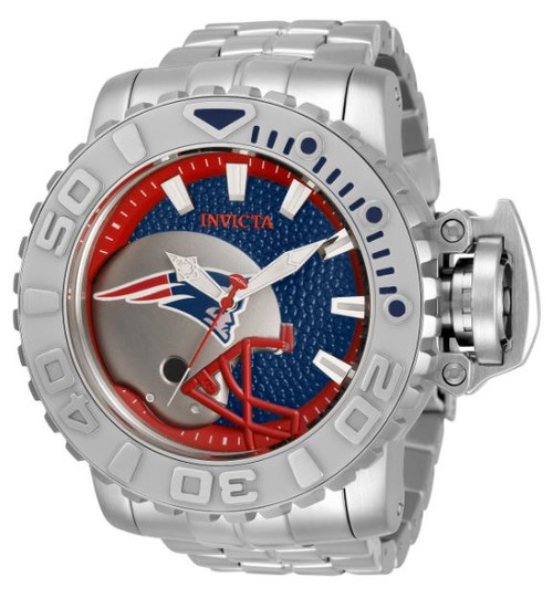 Invicta Men's 33024 NFL New England Patriots Automatic 3 Hand Blue Dial Watch