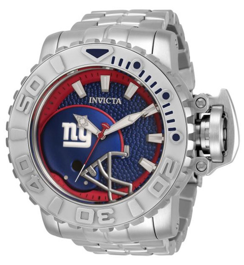 Invicta Men's 33026 NFL New York Giants Automatic 3 Hand Blue Dial Watch