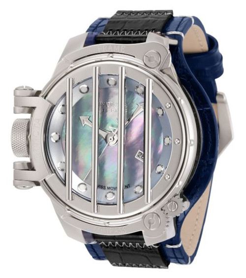 Invicta Men's 31921 Reserve Quartz 3 Hand Platinum, Light Blue Dial Watch