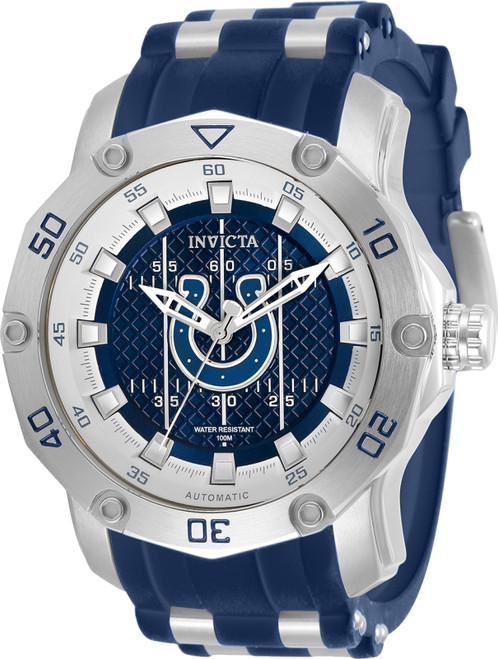 invicta Men's 32021 NFL Indianapolis Colts Automatic 3 Hand Blue Dial Watch