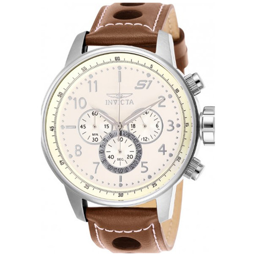 Invicta Men's 25724 S1 Rally Quartz Chronograph Ivory Dial Watch