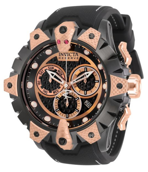 Invicta Men's 32226 Reserve Quartz Chronograph Black, Rose Gold Dial Watch