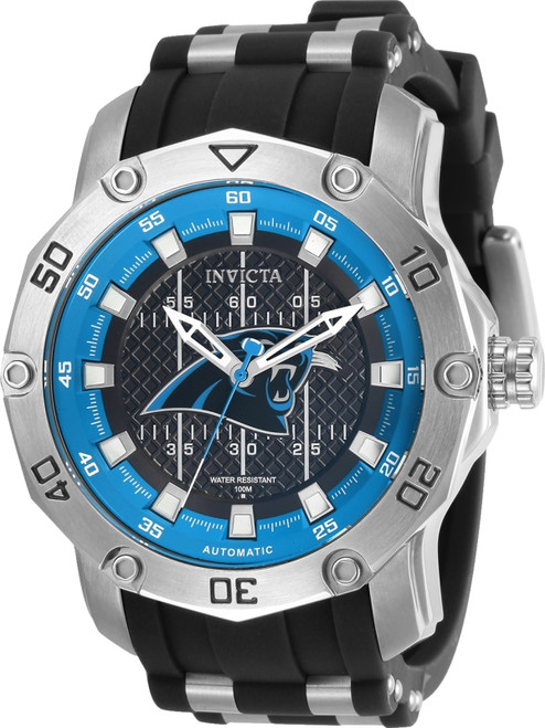 Invicta Men's 32012 NFL Carolina Panthers Automatic 3 Hand Black Dial Watch