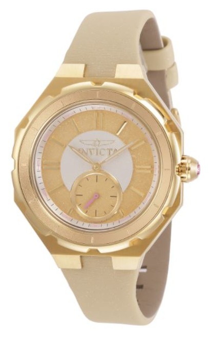 Invicta Women's 31666 Angel Quartz 3 Hand Gold Dial Watch