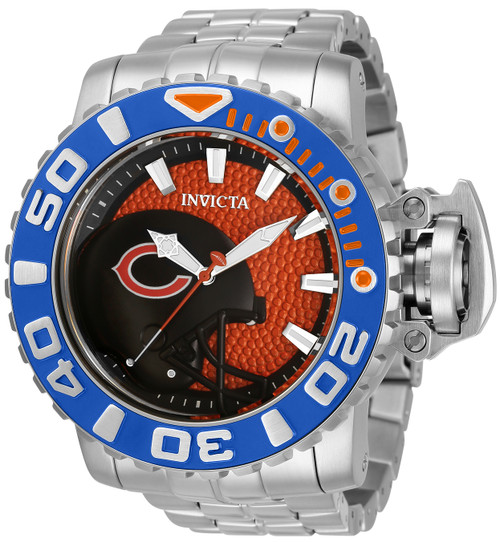 Invicta Men's 33001 NFL Chicago Bears Automatic 3 Hand Orange Dial Watch