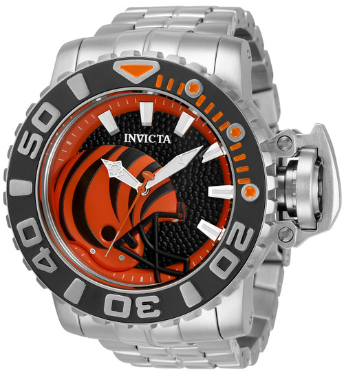 Invicta Men's 33002 NFL Cincinnati Bengals Automatic 3 Hand Black Dial Watch