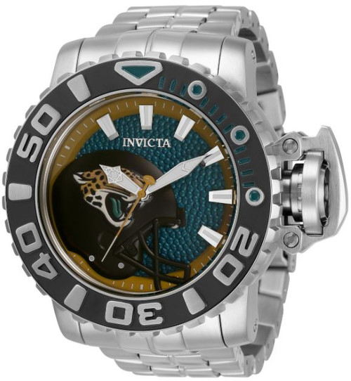 Invicta Men's 33010 NFL Jacksonville Jaguars Automatic 3 Hand Blue Dial Watch