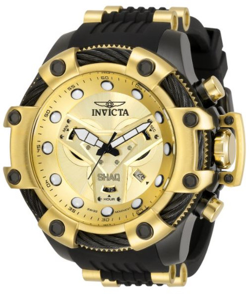 Invicta Men's 33669 SHAQ Quartz Multifunction Gold Dial Watch