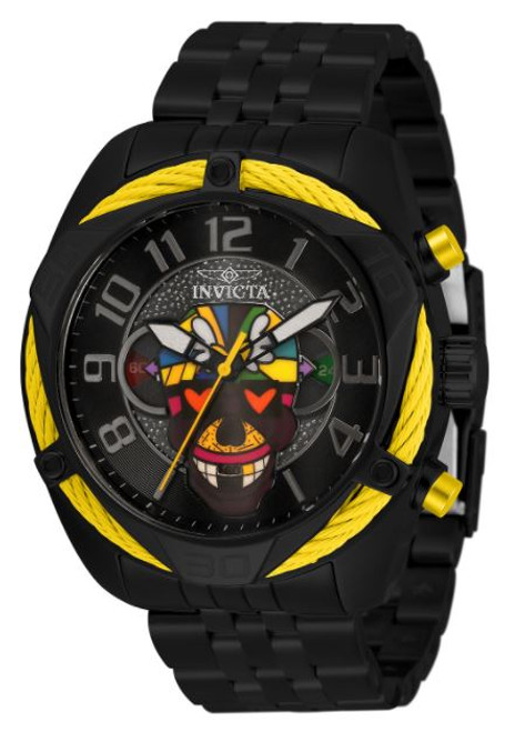 Invicta Men's 33521 Britto Quartz 3 Hand Blue, Green, Yellow, Orange, Purple, White, Red, Black Dial Watch