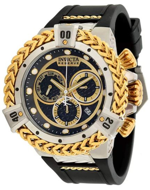 Invicta Men's 33152 Reserve Quartz Chronograph Black, Gold Dial Watch