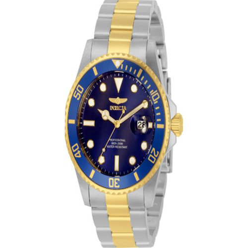 Invicta Men's 33268 Pro Diver Quartz 3 Hand Blue Dial Watch