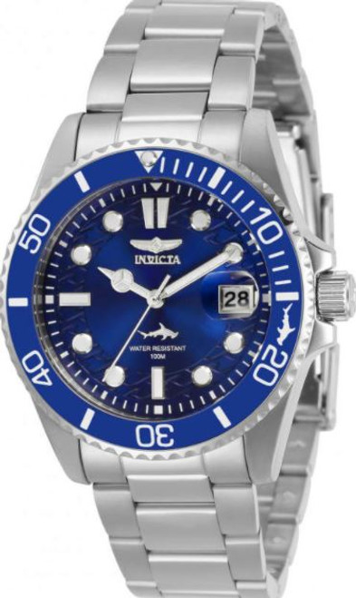 Invicta Women's 30480 Pro Diver Quartz 3 Hand Blue Dial Watch