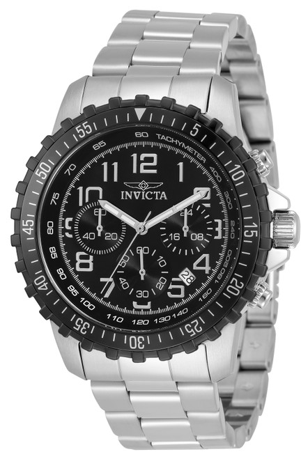 Invicta Men's 34008 Specialty Quartz Chronograph Black, Silver Dial Watch