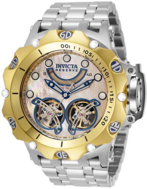 Invicta Men's 33543 Reserve Automatic Multifunction Blue, Gold Dial Watch